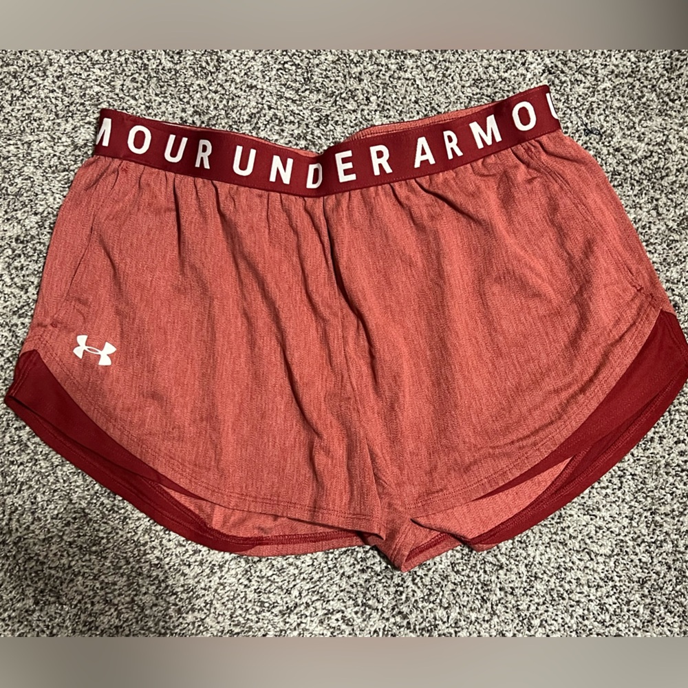 3 pairs of women’s Large Under Armour loose fit shorts.